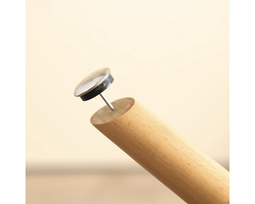 Möbelgleiter mit Holzdübel