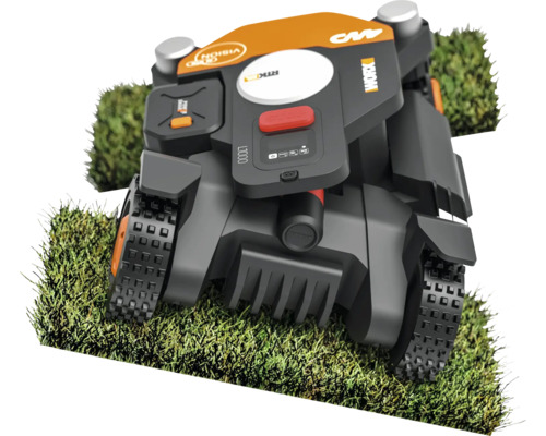 Mähroboter auf Rasen