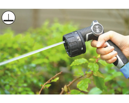 Handbrause mit Sprühstrahl und for-q Logo