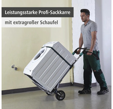 Mann transportiert Waschmaschine mit einer Profi-Sackkarre