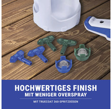 TrueCoat 360 Spritzdüsen auf Holztisch