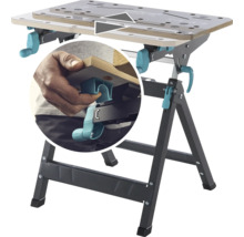 Wolfcraft Master Werkbank mit Spannsystem und verstellbaren Füßen
