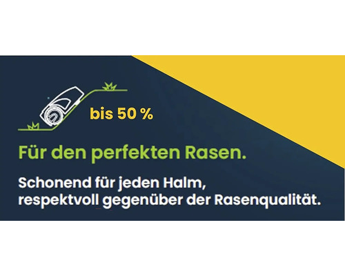 Bis zu 50 Prozent Rabatt für Rasenpflegeprodukte.