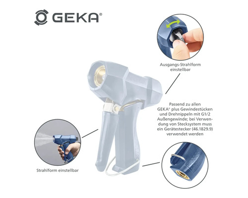 GEKA Brause mit einstellbarer Strahlform