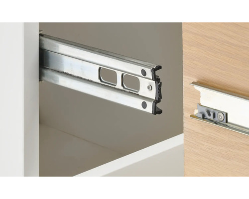 Metall Schubladenschienenpaar im Möbelstück