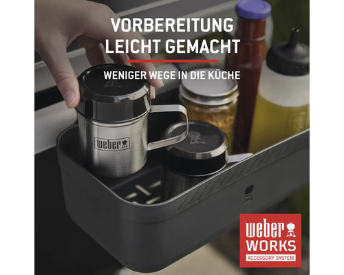 Weber Works Zubehörsystem mit Gewürzbehälter und Vorratsgläsern
