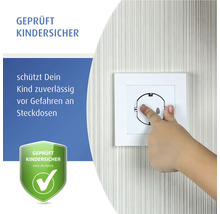 Kindersichere Steckdose mit Schutzmechanismus gegen Stromschläge