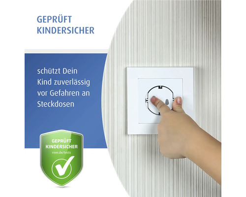 Kindersichere Steckdose mit Schutzmechanismus gegen Stromschläge