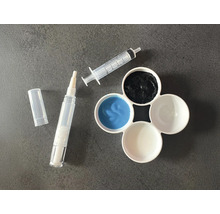 Lackstift, Spritze und Farbnäpfe