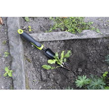 Gartenszene mit Unkrautstecher zum Entfernen von Unkraut