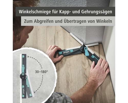 Winkelmesser zur Winkelübertragung von Wolfcraft im Einsatz gezeigt