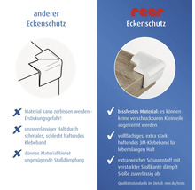 reer Logo. Vergleich von reer Eckenschutz mit anderen Modellen: Vorteile von bissfestem Material, starkem Klebeband und weichem Schaumstoff.