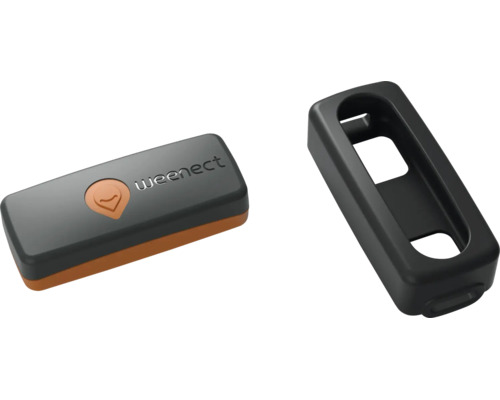 Weenect GPS-Tracker für Haustiere mit passender Silikonhülle.