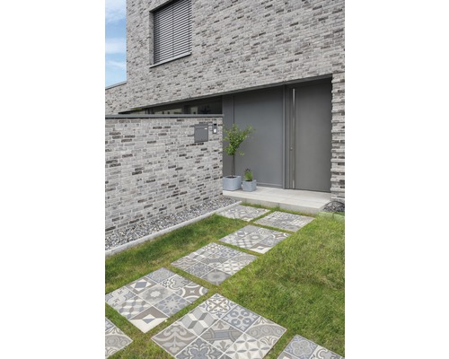 Beton Terrassenplatte iStone Ornament Color 50 x 50 x 4 cm