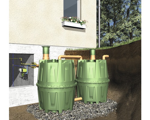 Installation einer Regenwassernutzungsanlage im Garten