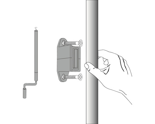 Magnetischer Türfeststeller mit Montageanleitung