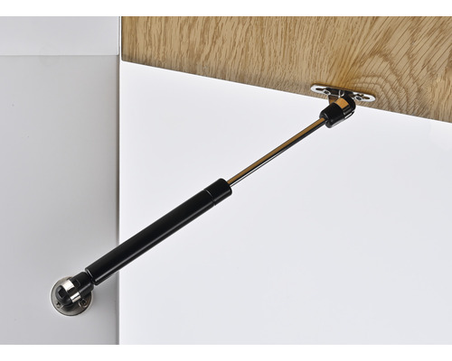 Möbelfeder zur Unterstützung beim Öffnen und Schließen von Schranktüren