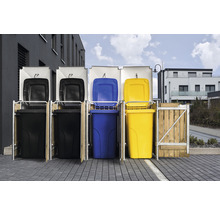 Mülltonnenbox HIDE 4-fach 240 l 278,8 x 80,7 x 115,2 cm natur-thumb-4