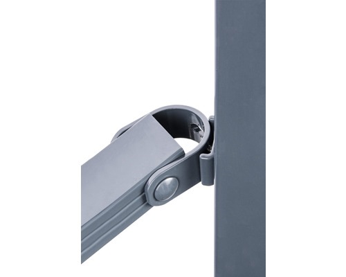 Grauer Türfeststeller zur Montage an der Wand