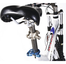 Fahrradsattel und Sattelstange eines Fahrrads.