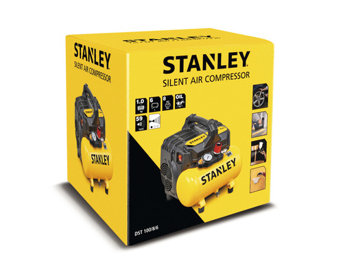 Verpackung eines Stanley Silent Air Kompressors
