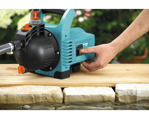Gartenpumpe mit Bedienung am Schalter