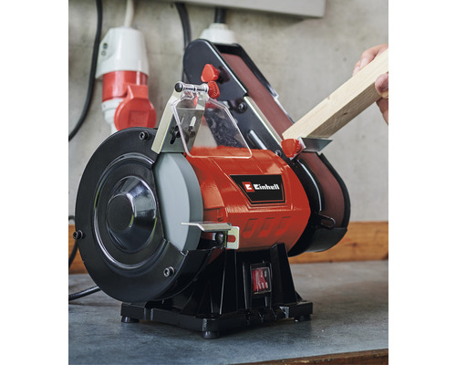 Einhell Tischschleifer mit Schleifband zum Bearbeiten von Werkstücken