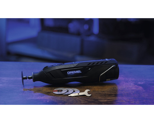 Dremel 8260 Akku-Multifunktionswerkzeug mit Trennscheiben und Schraubenschlüssel