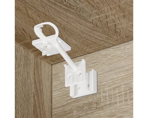 Kindersicherung für Schranktüren aus Kunststoff