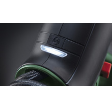 Detailansicht einer Bosch Bohrmaschine mit LED-Licht und Schalter