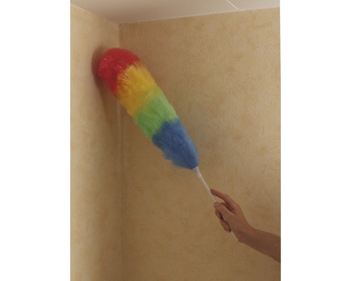 Staubwedel mit Kunststoffgriff zur Reinigung von Ecken