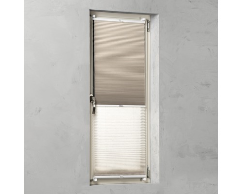 Plissee-Rollo am Fenster zur flexiblen Lichtsteuerung