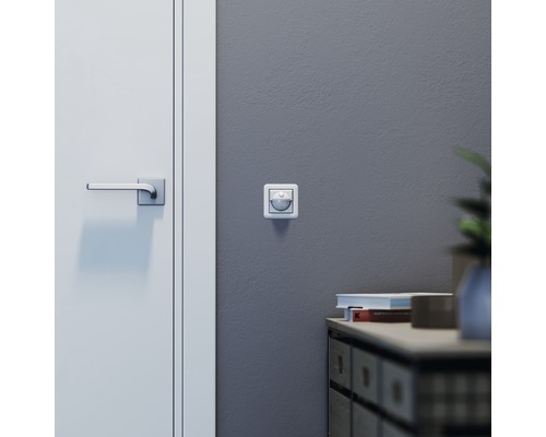 Szene mit Bewegungsmelder an einer Wand in der Nähe einer Tür