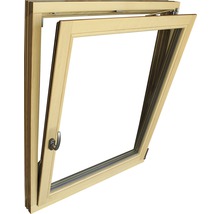 Holzfenster gekippt mit Fenstergriff