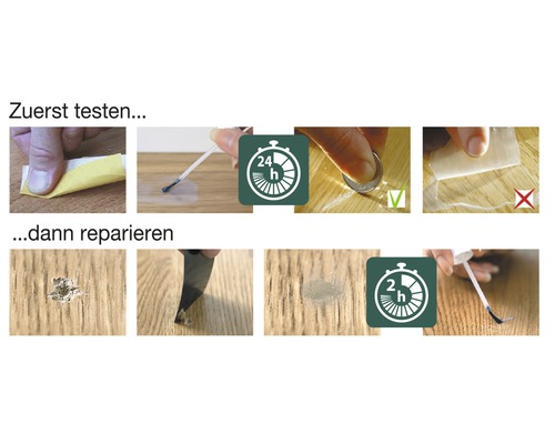 Anleitung zur Reparatur von Holzoberflächen mit einem Reparaturset