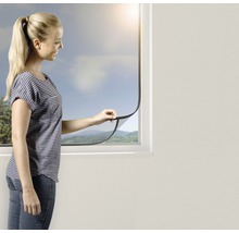 Fliegengitter Windhager Open-Up ohne Bohren anthrazit 130x150 cm