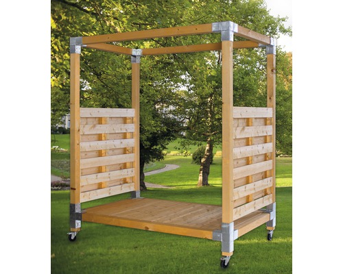 Holzpavillon mit Rädern für den Garten