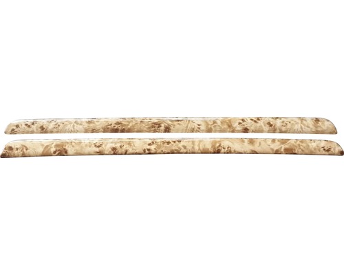 Zwei Holzleisten mit Maserung