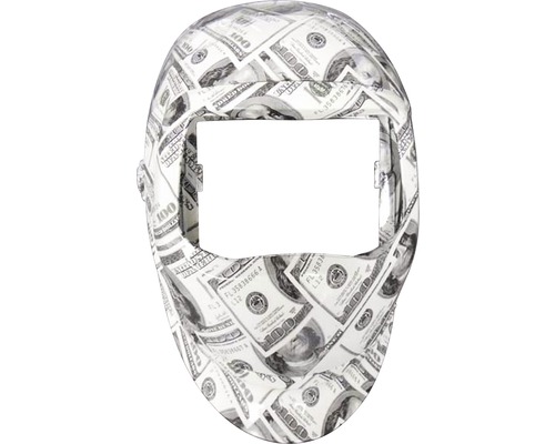 Schweißhelm mit Gelddruck