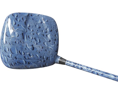 Blaues Badaccessoire mit Wassertropfenmuster