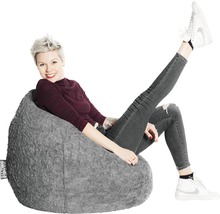 Sitzkissen Sitting Point Sitzsack Beanbag Fluffy XL grau 70x110 cm
