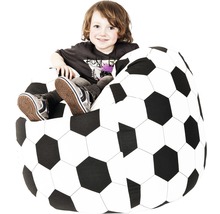 Sitzkissen Sitting Point Sitzsack Beanbag Fussball XL weiß 70x110 cm