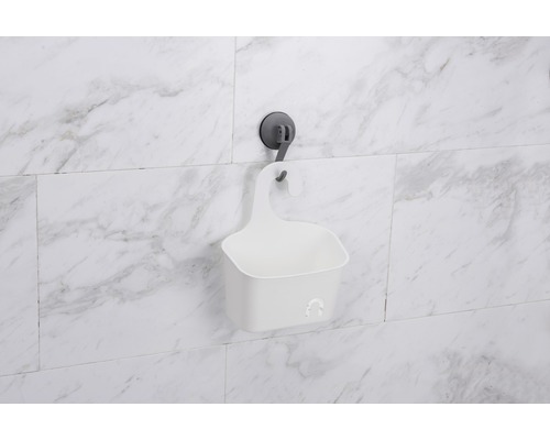 Aufbewahrungskorb mit Saugnapf zur Befestigung an der Wand