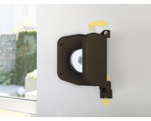 Rollladen Gurtwickler mit Abdeckung an der Wand