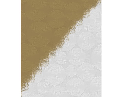 Tapete mit Kreismuster, teilweise in Gold