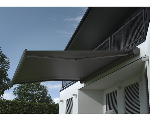 Kassettenmarkise Sonnino 3x2 Stoff Uni dunkelgrau Gestell RAL 7022 umbragrau ink - Bild 5 von 11