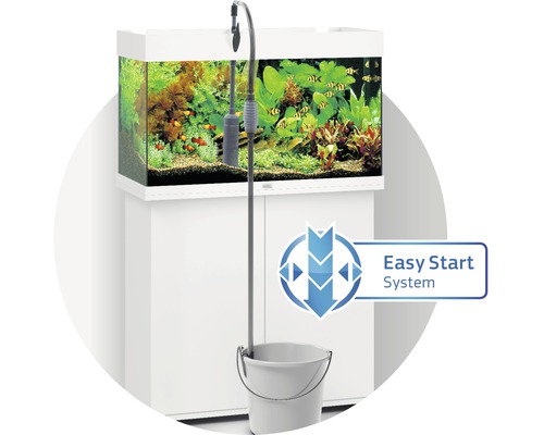 Aquarium mit Unterschrank und Wasserwechselset