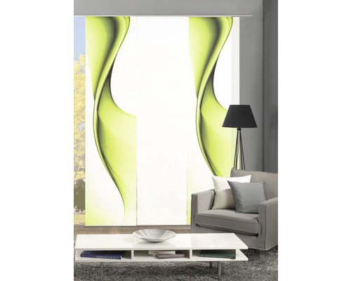 Flächenvorhang Easton 3er-Set apfelgrün 60x245 cm