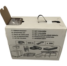 Umreifungsset im Karton, 600 Meter Bandlänge, 200 Stück