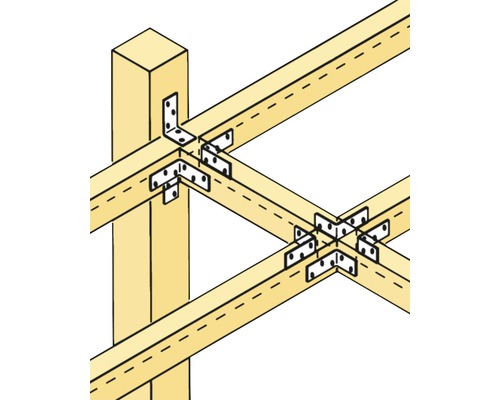 Verbindung von Holzkonstruktionen mit Winkelverbindern